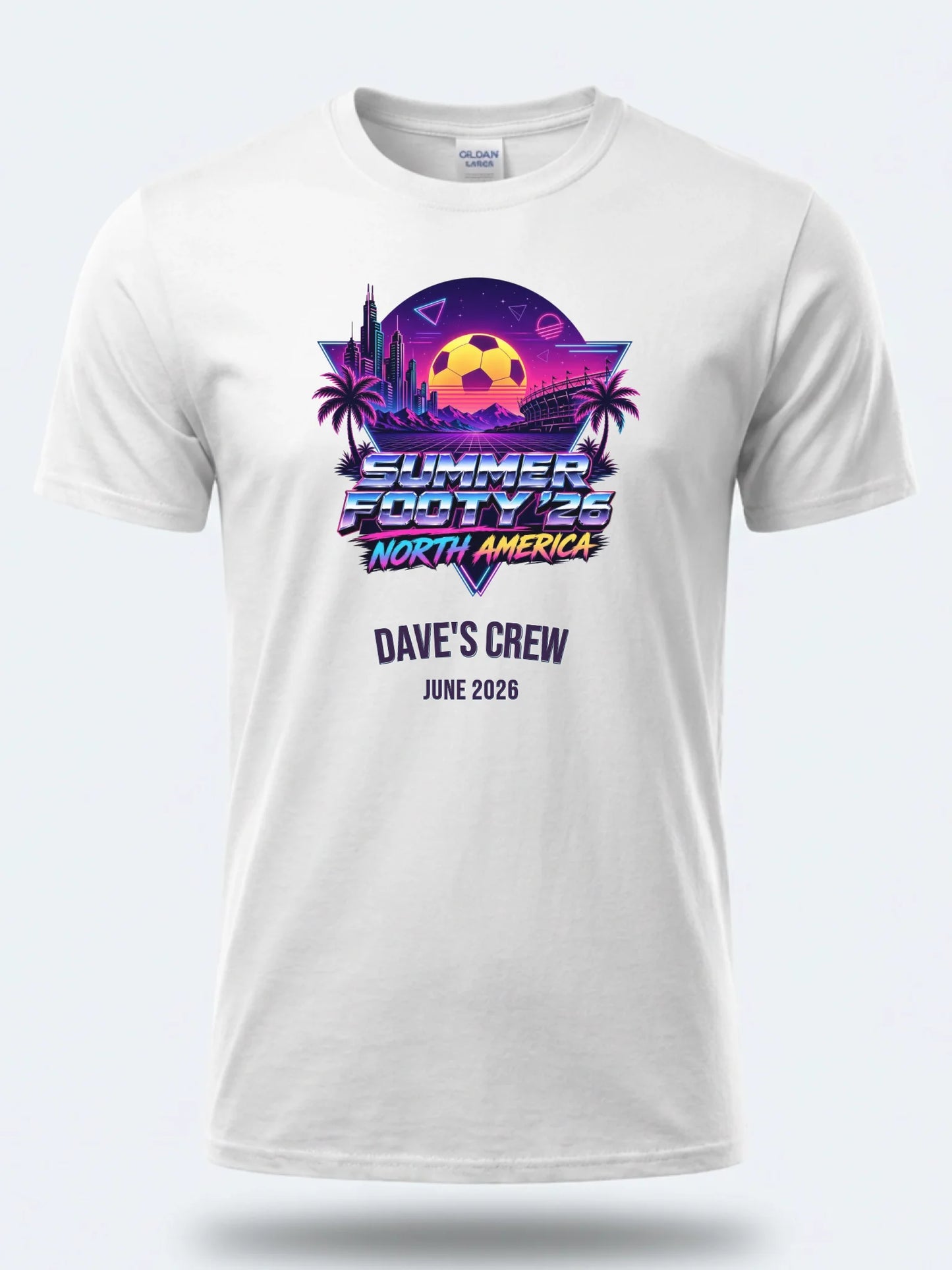 Personalised Summer of Soccer Tee | Summy Footy 2026 | Top
