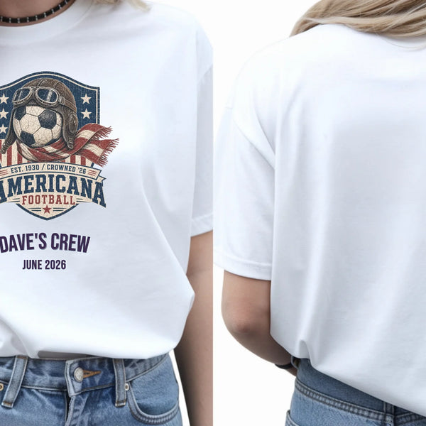 Personalised Summer of Soccer Tee | Americana Football 2026 | Top