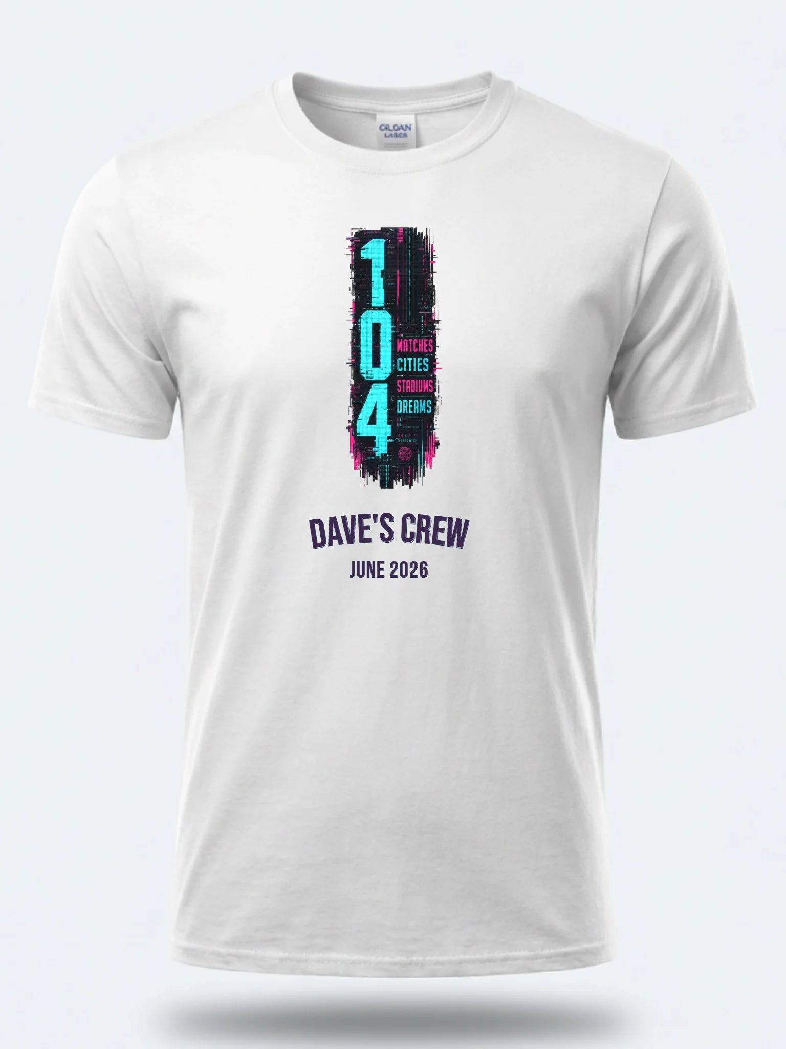 Personalised Summer of Soccer Tee | 104 Matches 2026 | Top