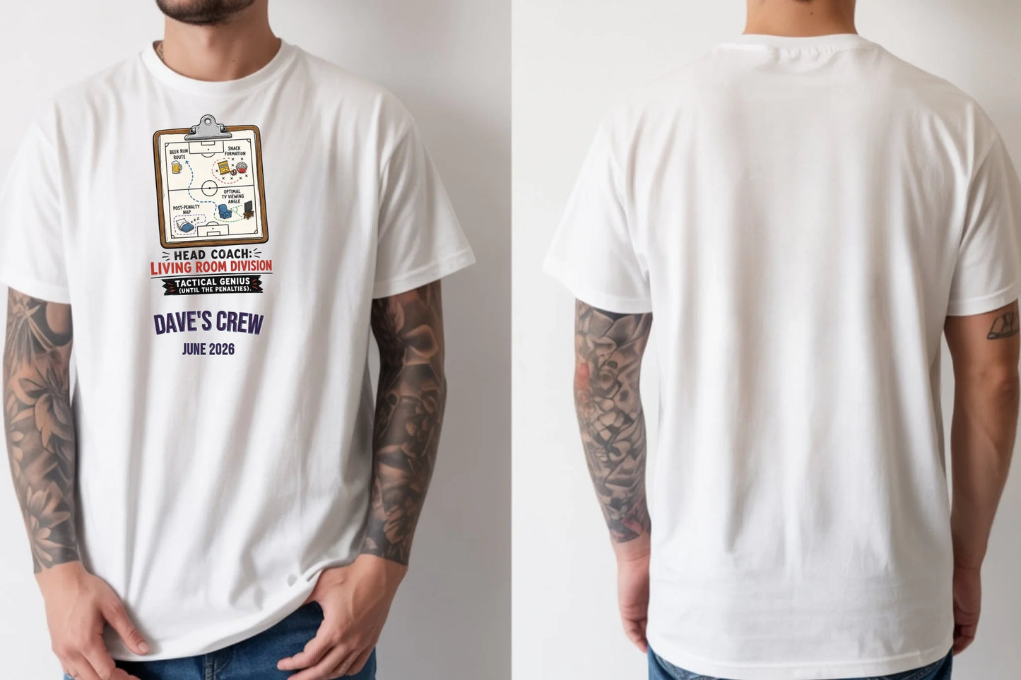 Personalised Summer of Soccer Tee | Head Coach Living Room Division | Top