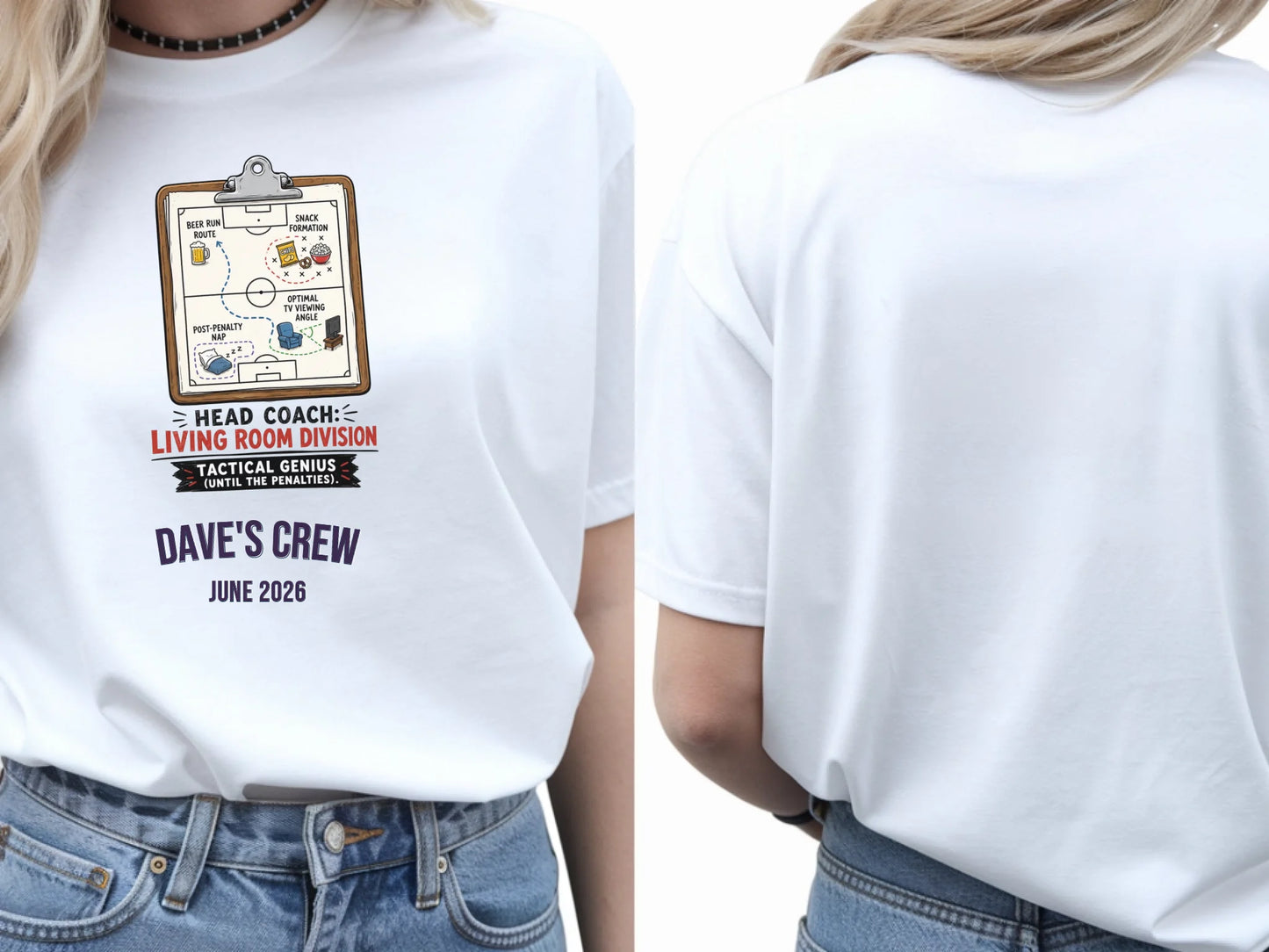 Personalised Summer of Soccer Tee | Head Coach Living Room Division | Top