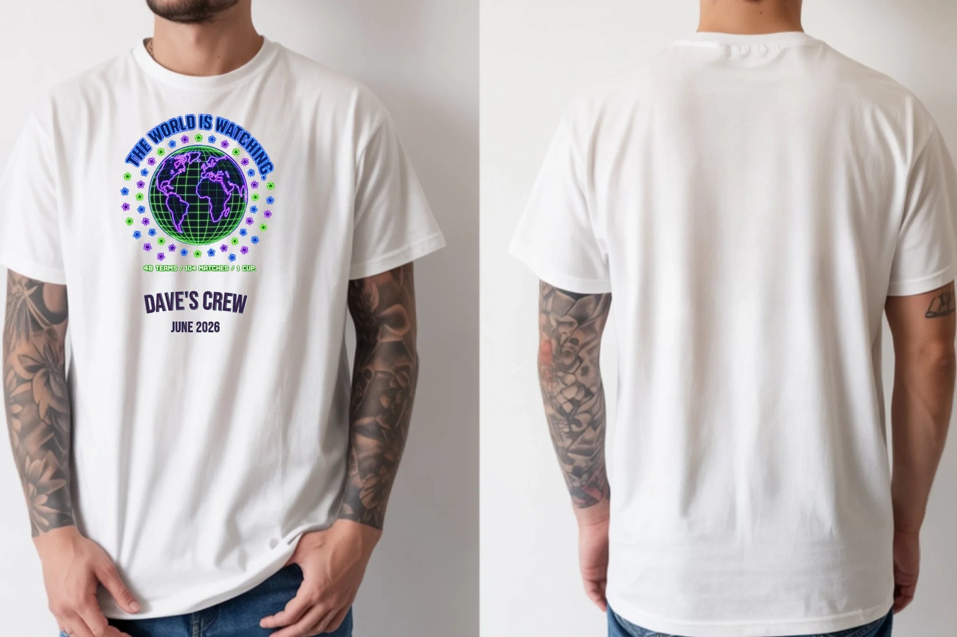 Personalised Summer of Soccer Tee | The World is Watching | Top