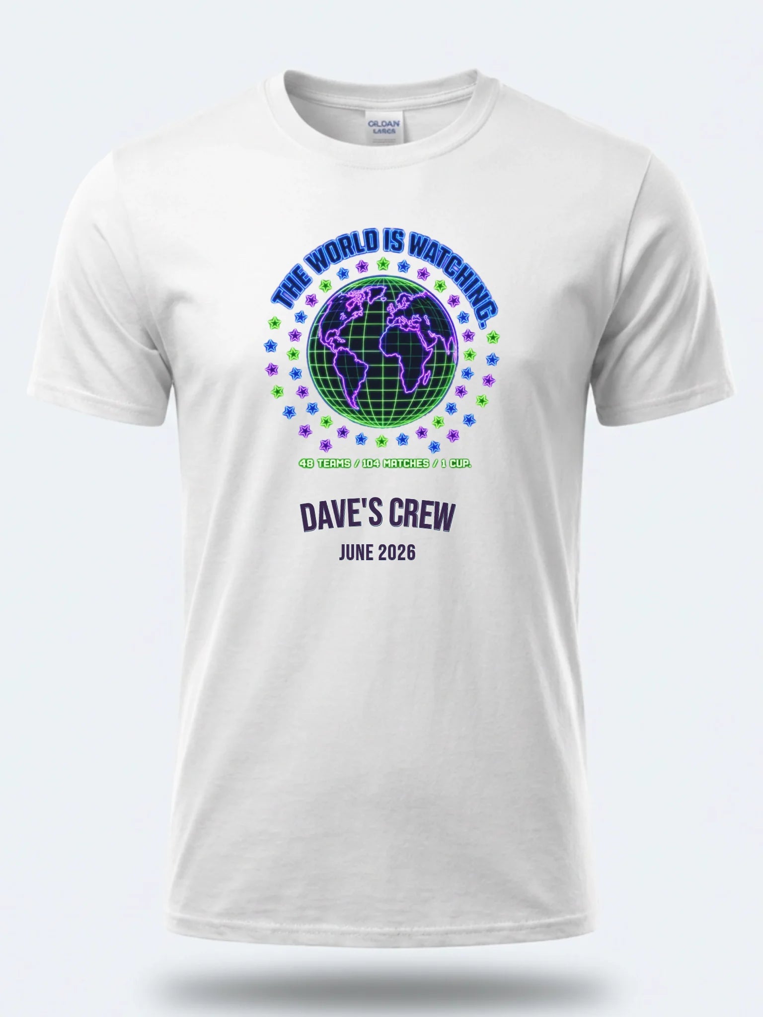 Personalised Summer of Soccer Tee | The World is Watching | Top
