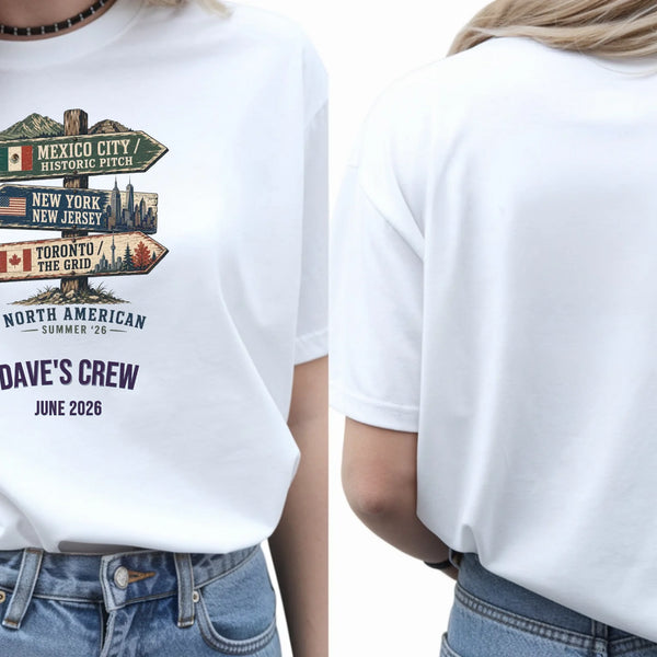 Personalised Summer of Soccer Tee | World Cup Signpost | Top