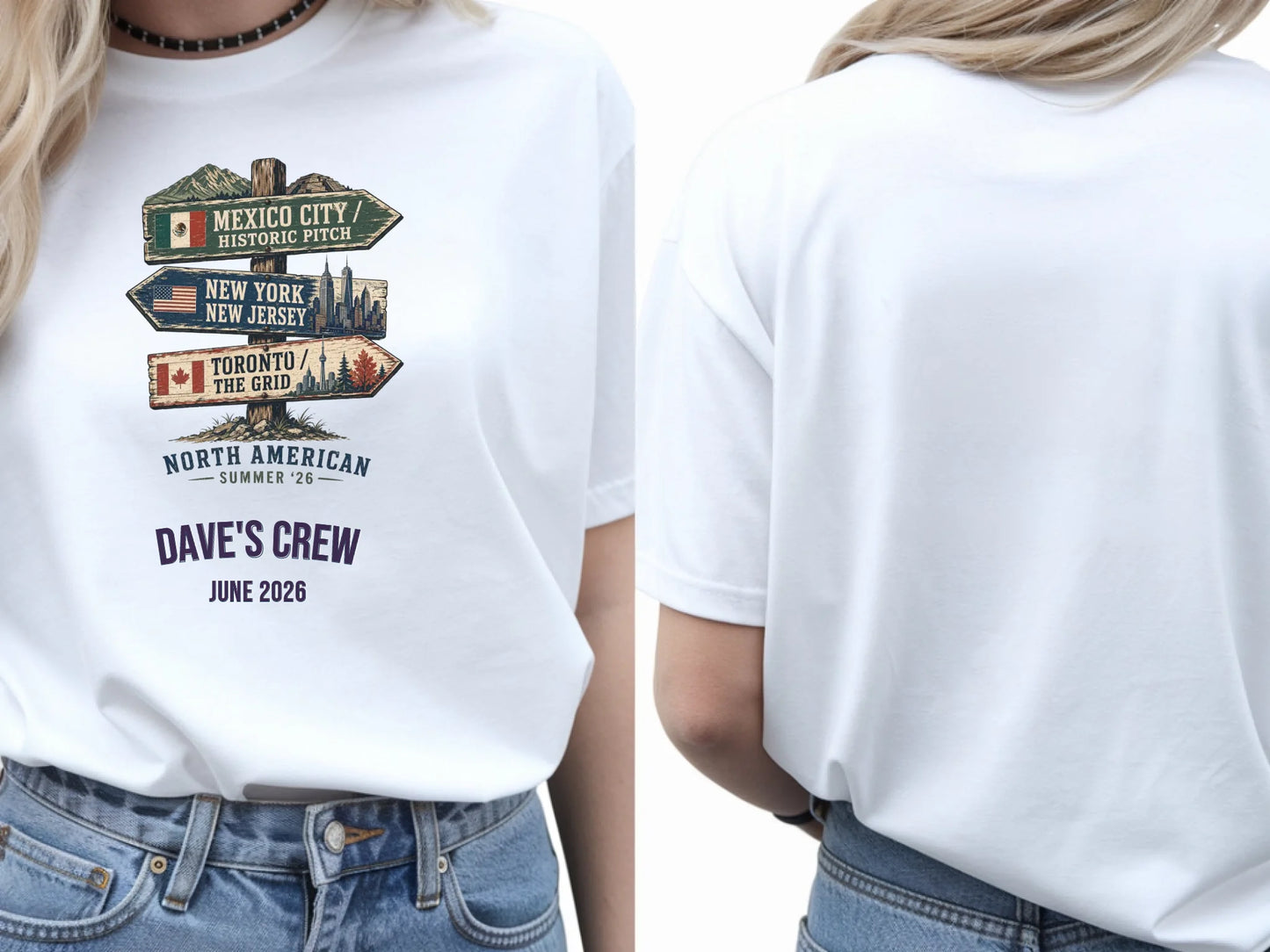 Personalised Summer of Soccer Tee | World Cup Signpost | Top