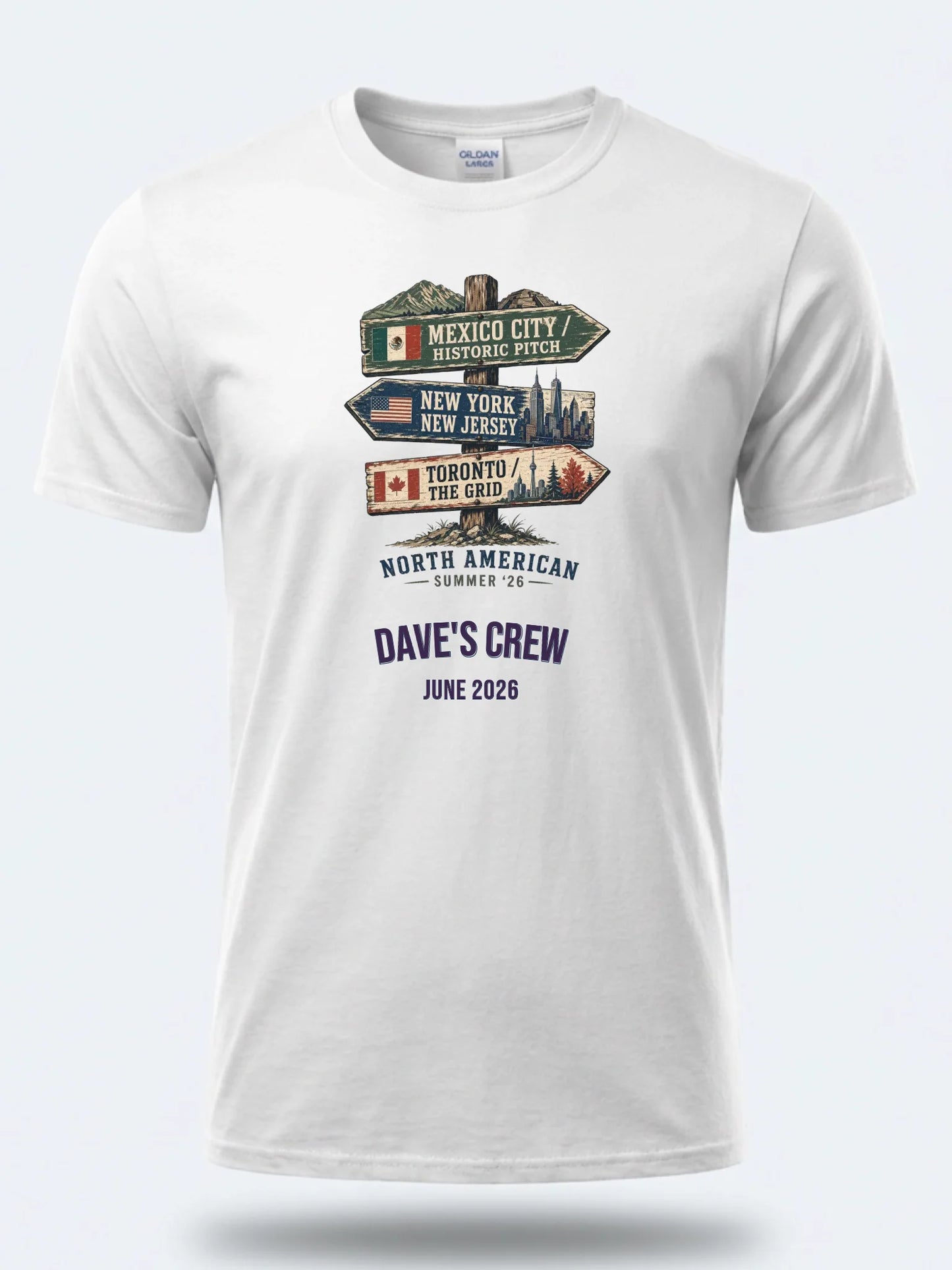 Personalised Summer of Soccer Tee | World Cup Signpost | Top