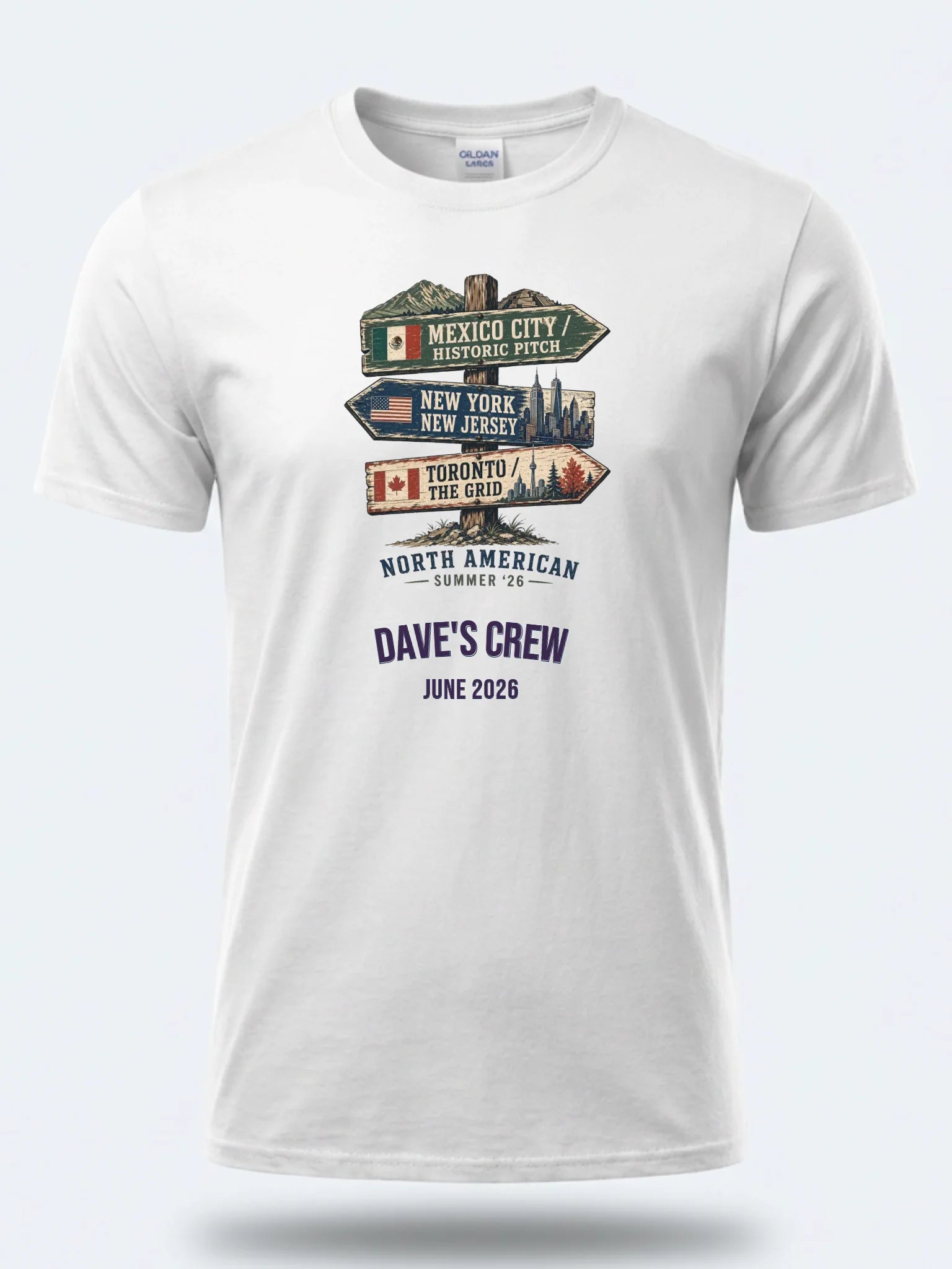 Personalised Summer of Soccer Tee | World Cup Signpost | Top