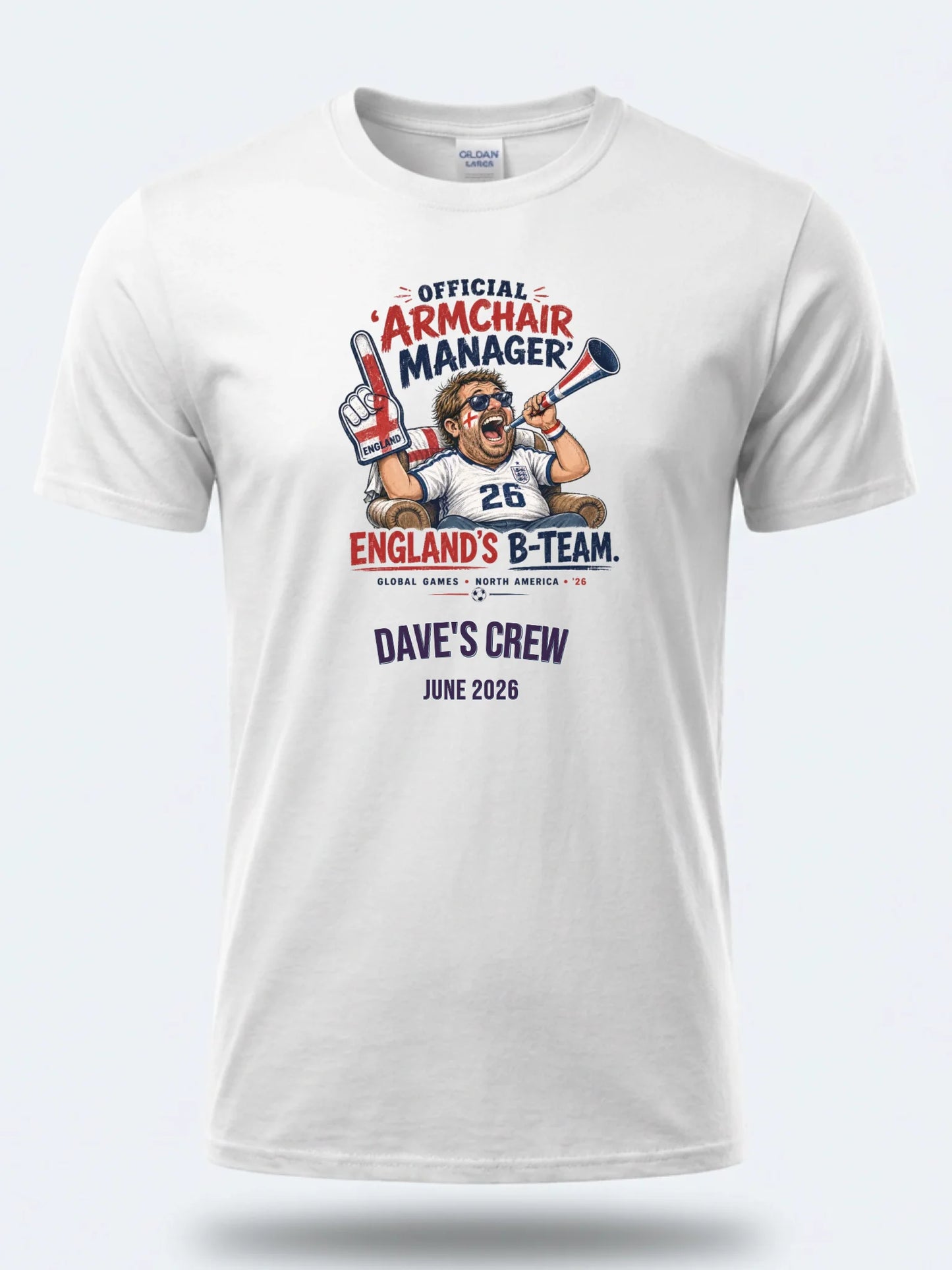 Personalised Summer of Soccer Tee | Official Armchair Manager | Top