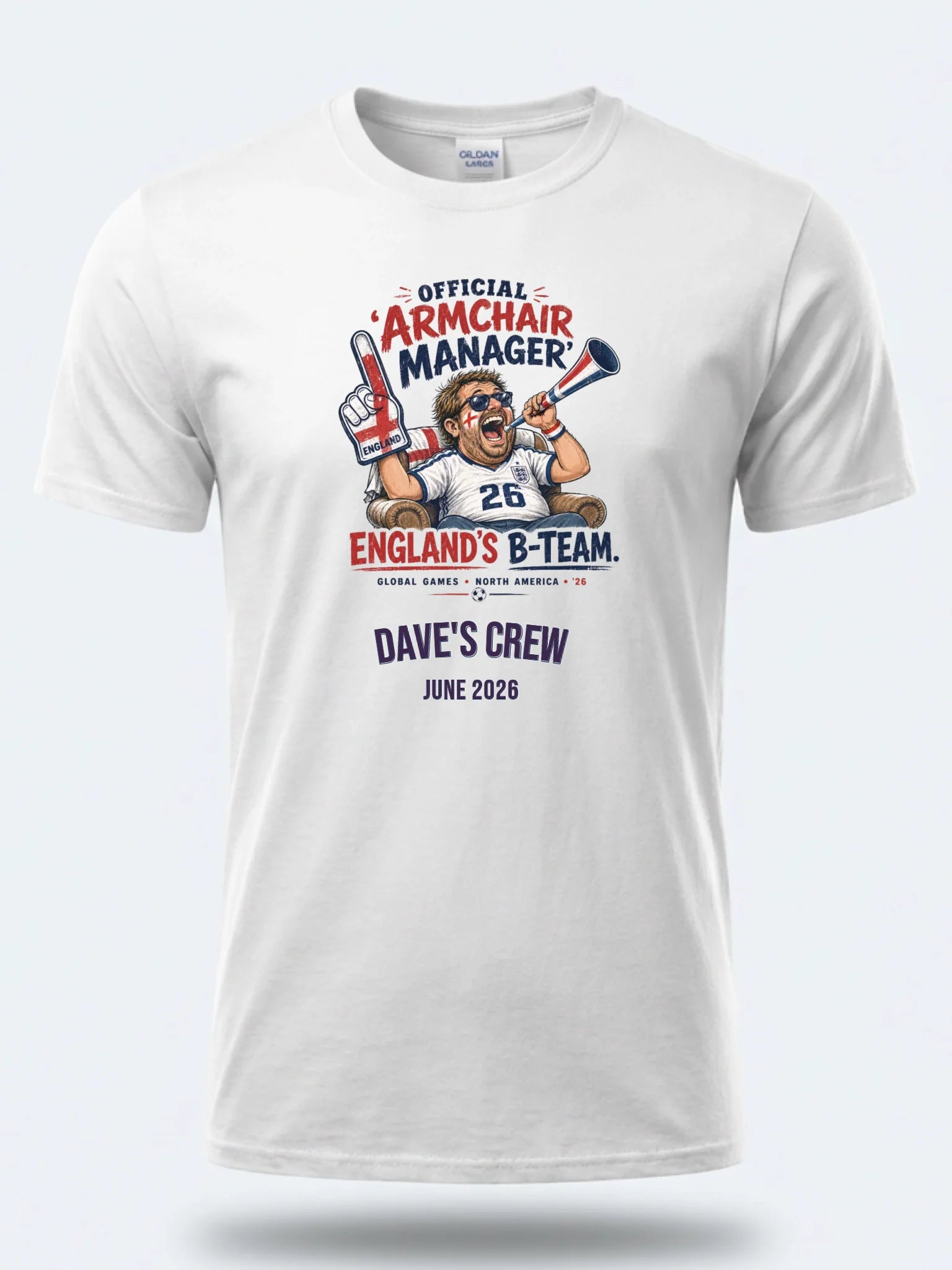Personalised Summer of Soccer Tee | Official Armchair Manager | Top