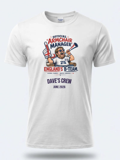 Personalised Summer of Soccer Tee | Official Armchair Manager | Top