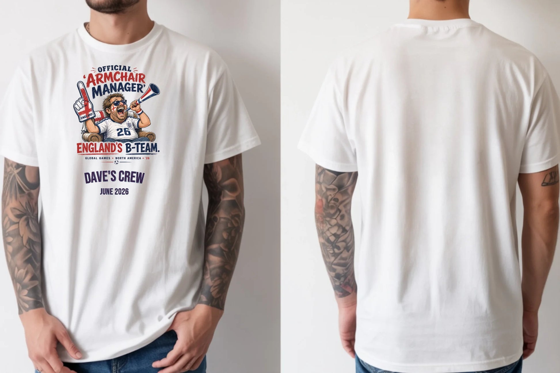 Personalised Summer of Soccer Tee | Official Armchair Manager | Top