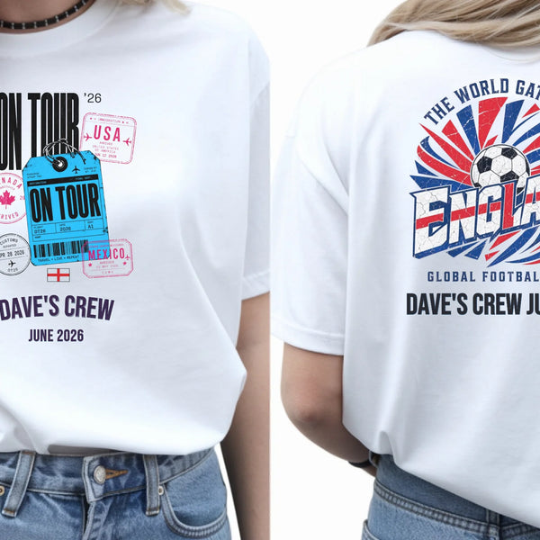 Personalised Summer of Soccer Tee | England on Tour | Top
