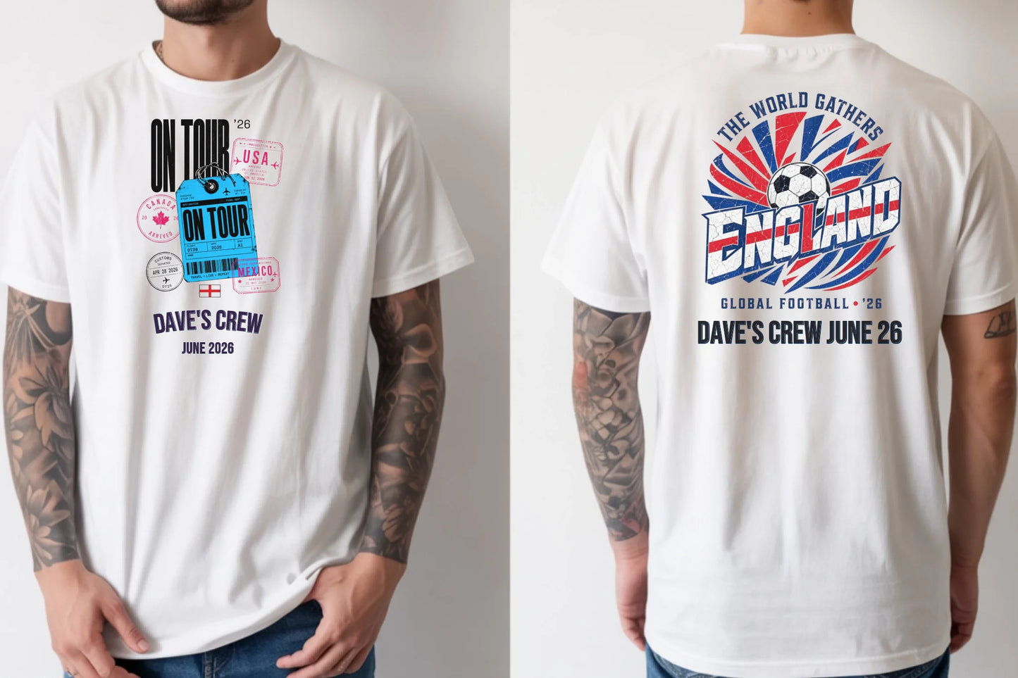 Personalised Summer of Soccer Tee | England on Tour | Top