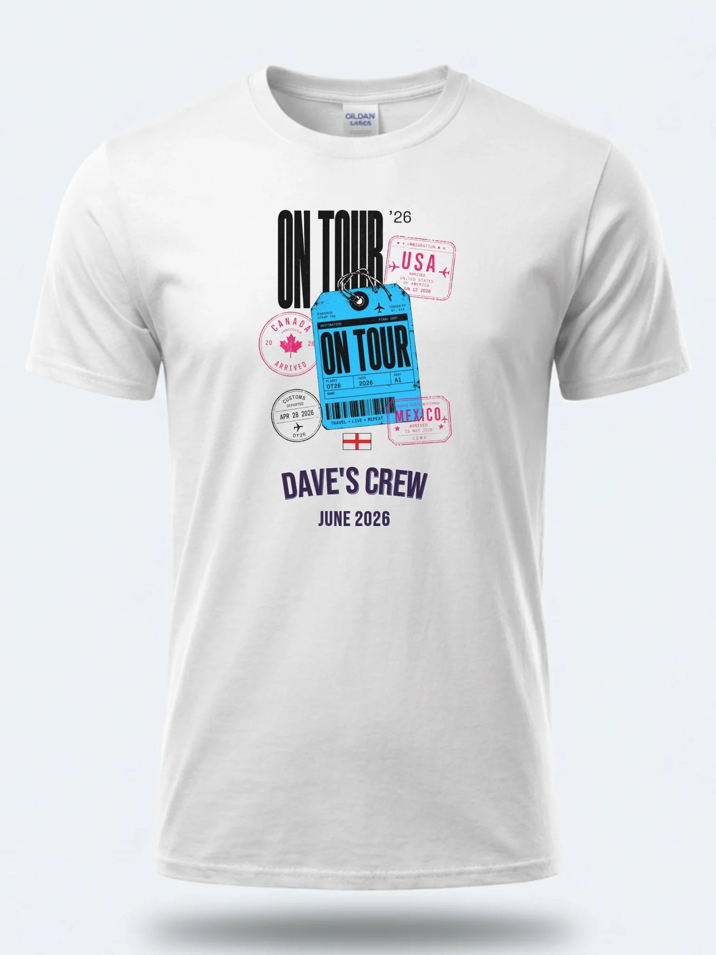 Personalised Summer of Soccer Tee | England on Tour | Top