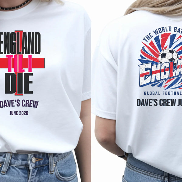 Personalised Summer of Soccer Tee | England Til I die | Top