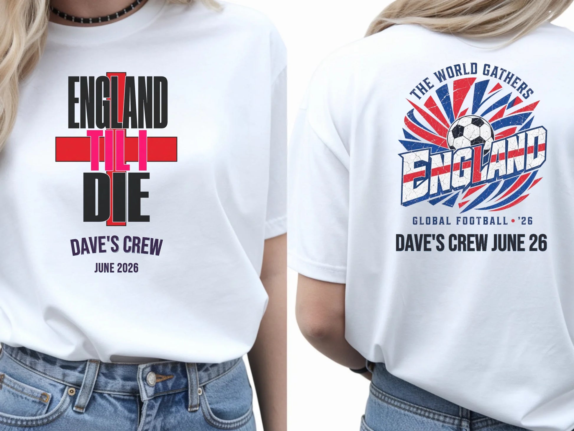 Personalised Summer of Soccer Tee | England Til I die | Top