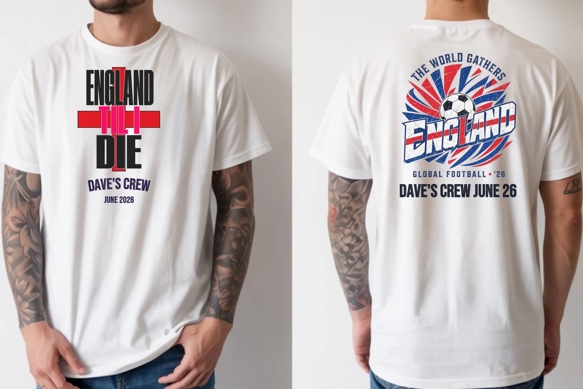 Personalised Summer of Soccer Tee | England Til I die | Top
