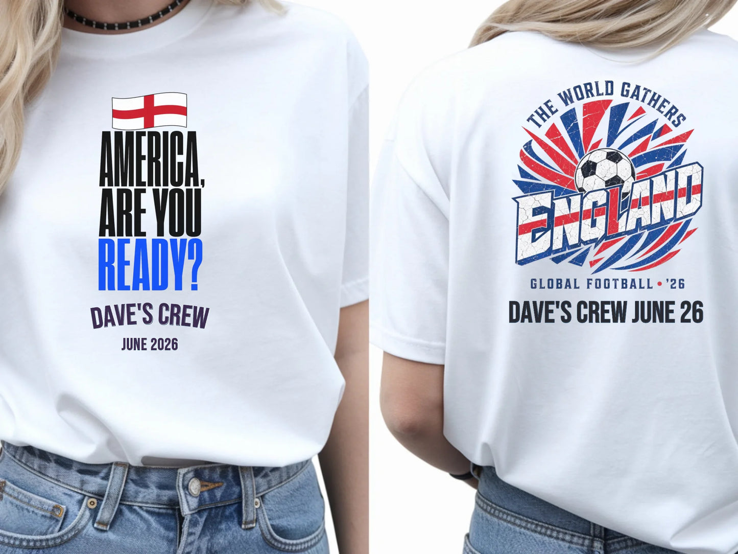 Personalised Summer of Soccer Tee | England America are you ready | Top