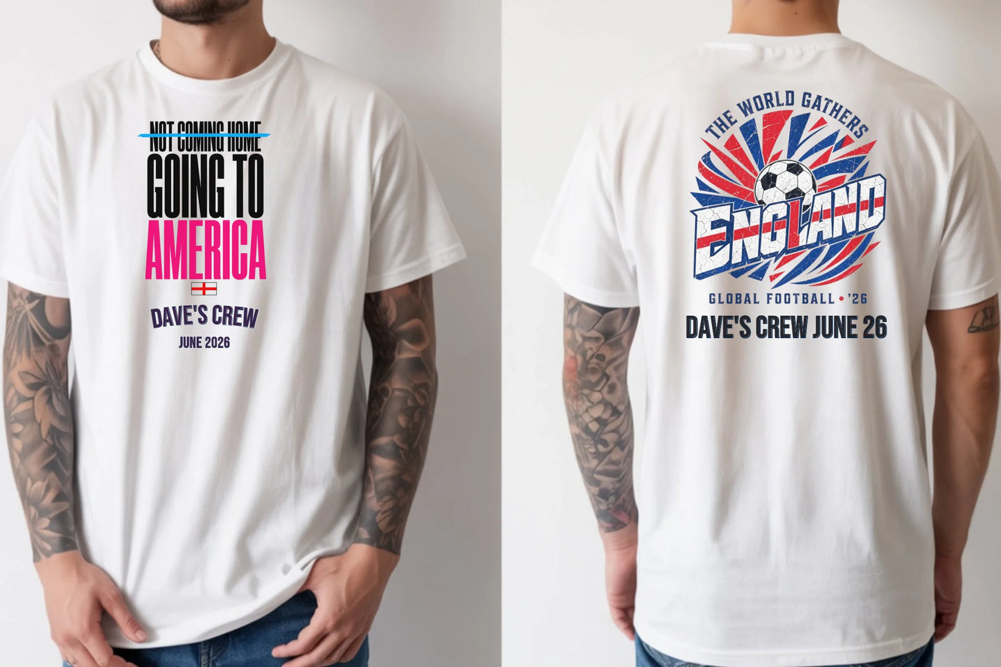 Personalised Summer of Soccer Tee | England Going to America | Top