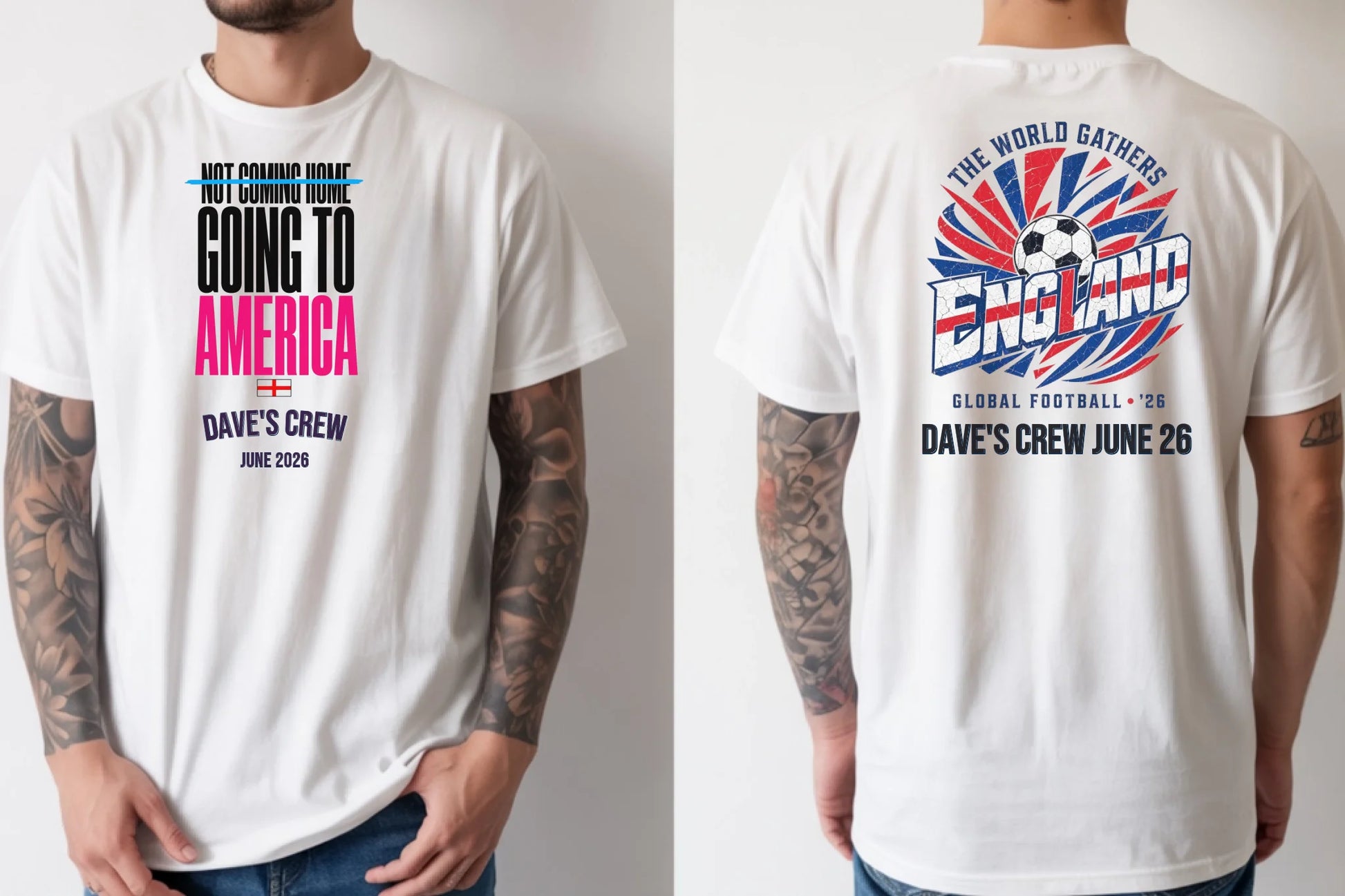 Personalised Summer of Soccer Tee | England Going to America | Top