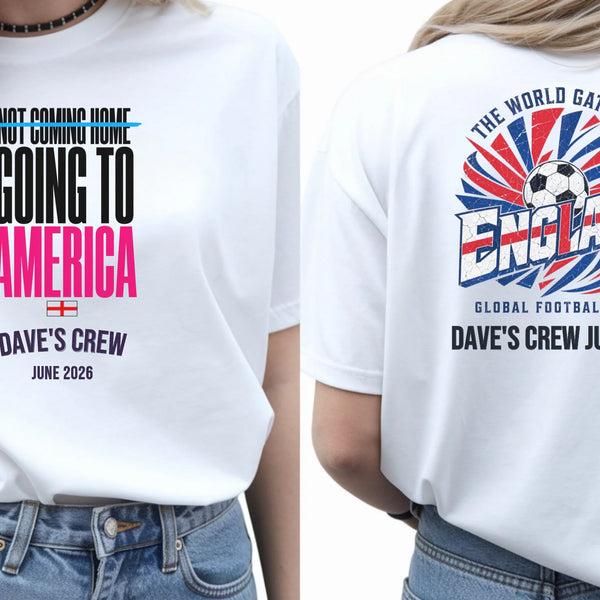 Personalised Summer of Soccer Tee | England Going to America | Top