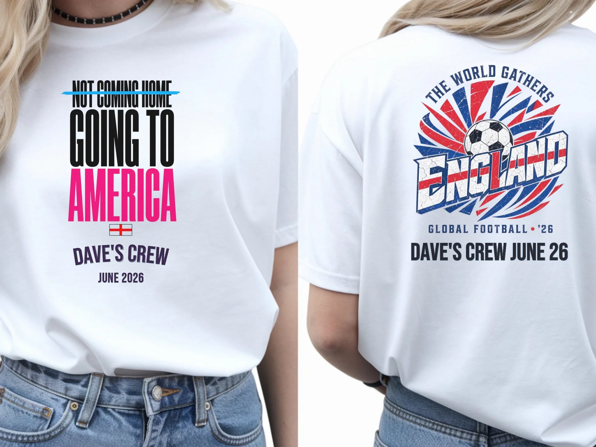 Personalised Summer of Soccer Tee | England Going to America | Top