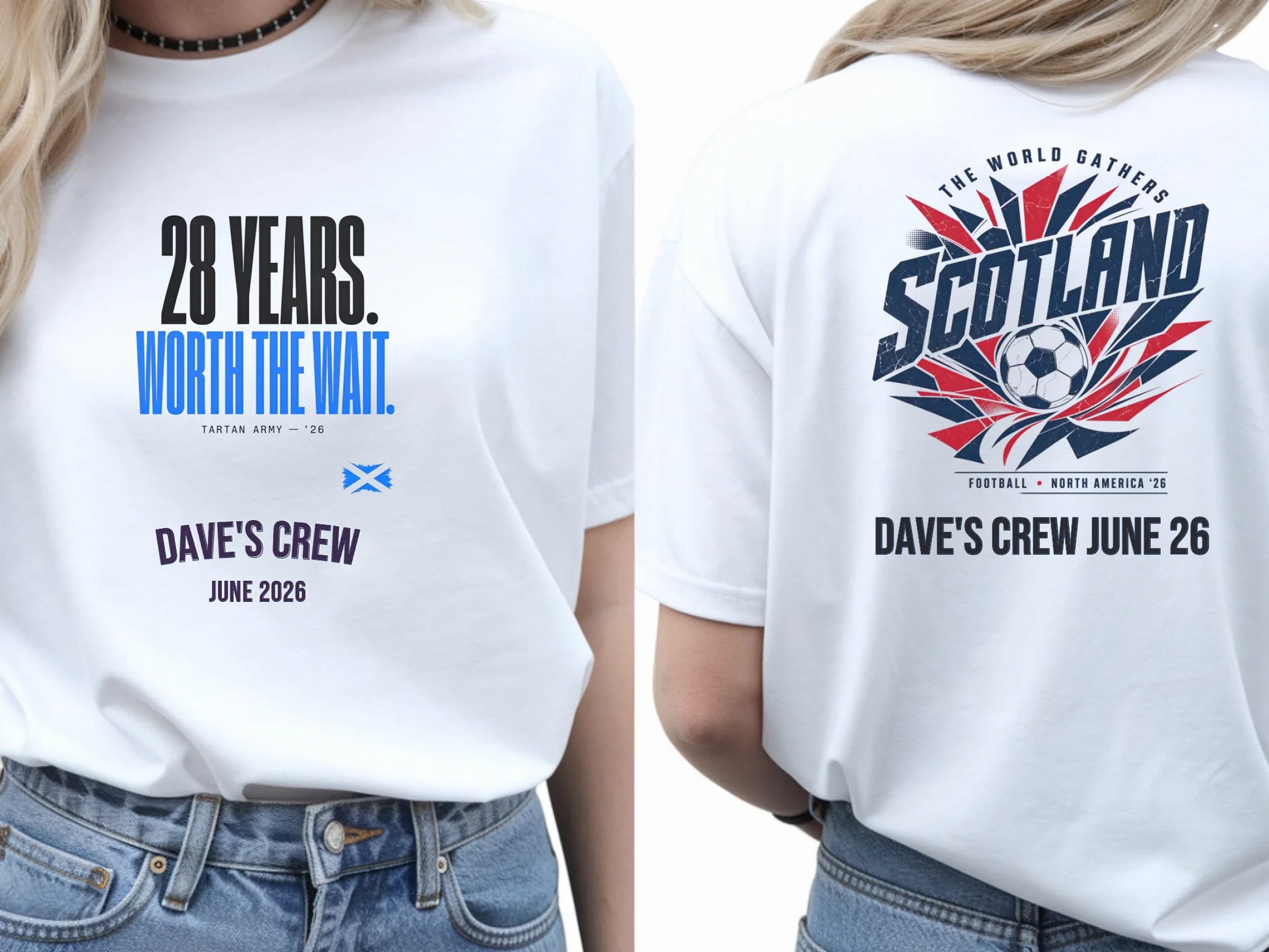 Personalised Summer of Soccer Tee | Scotland 28 years worth the wait | Top
