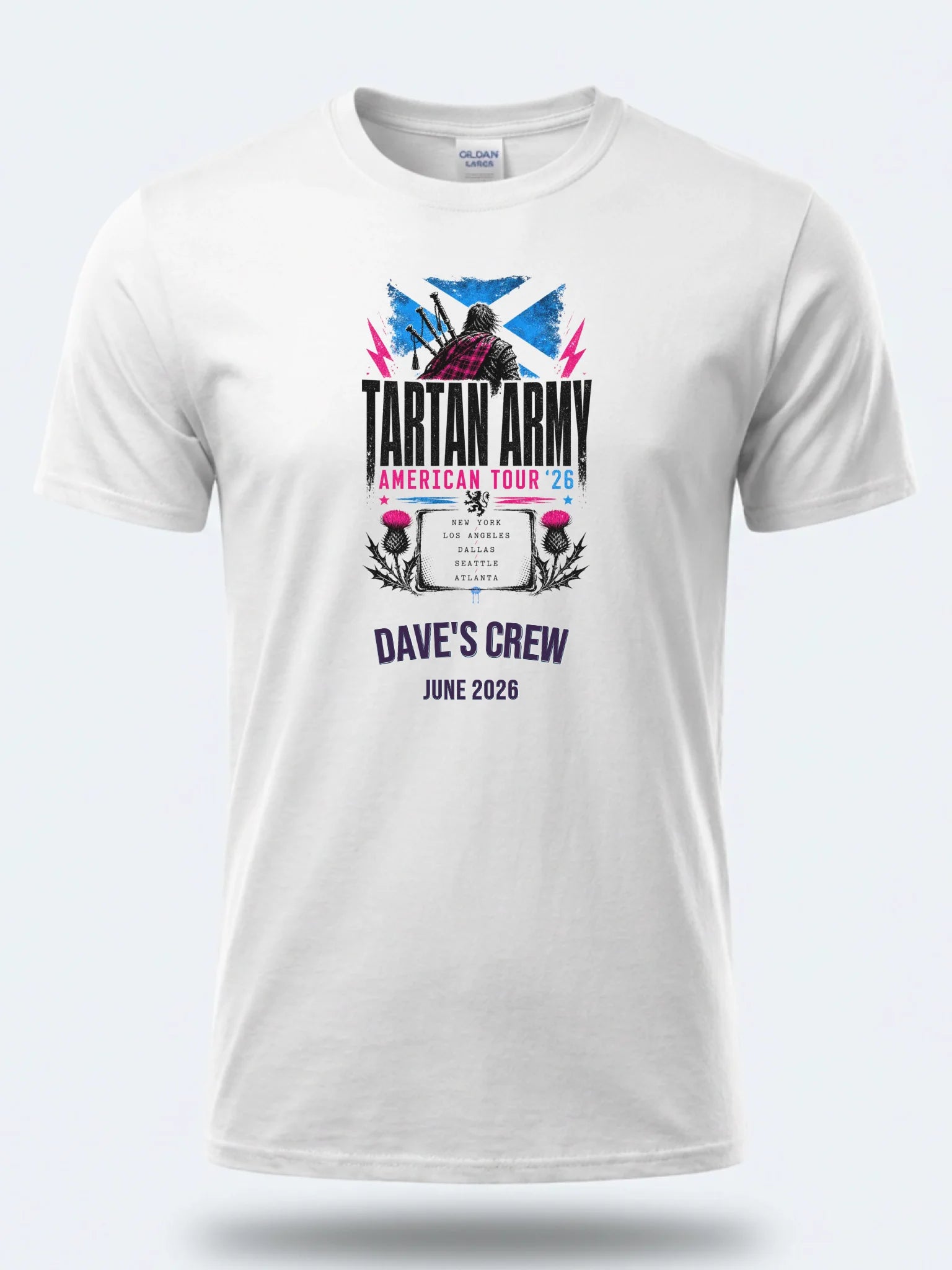 Personalised Summer of Soccer Tee | Scotland Tartan Army | Top