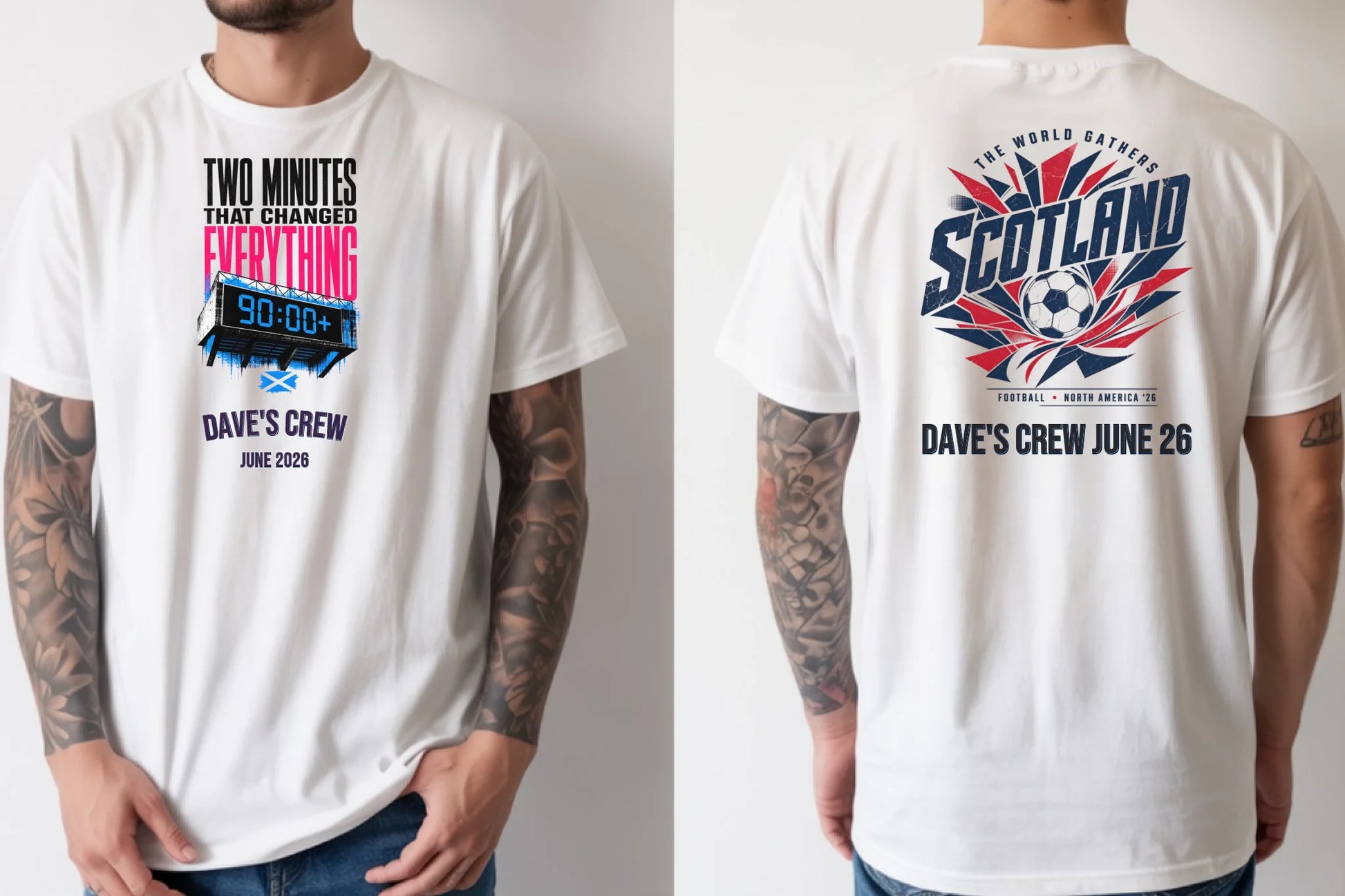 Personalised Summer of Soccer Tee | Scotland Two minutes that changed everything | Top