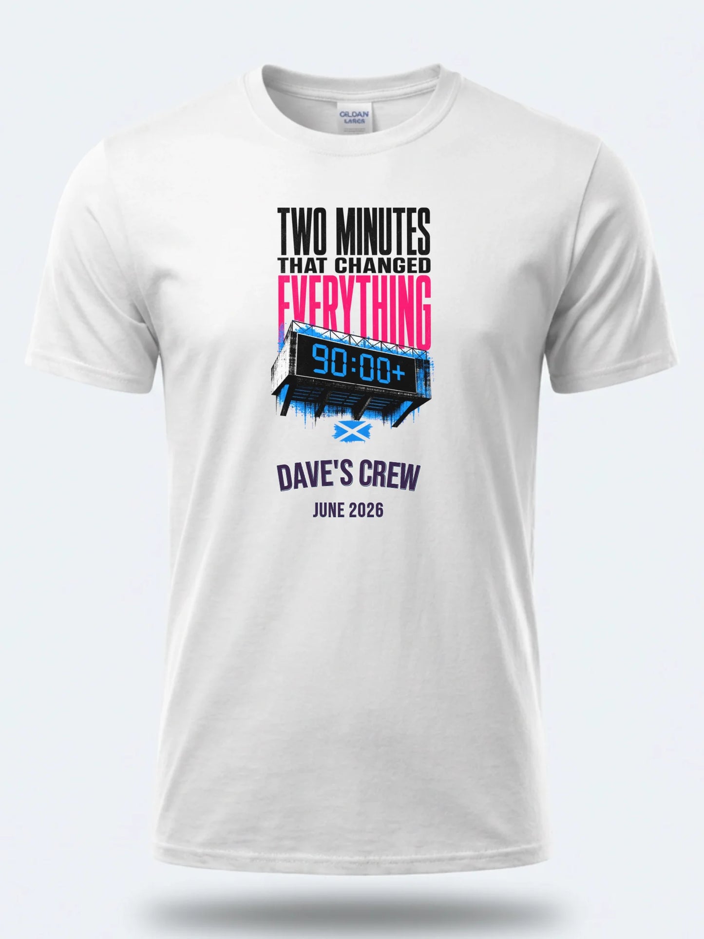 Personalised Summer of Soccer Tee | Scotland Two minutes that changed everything | Top