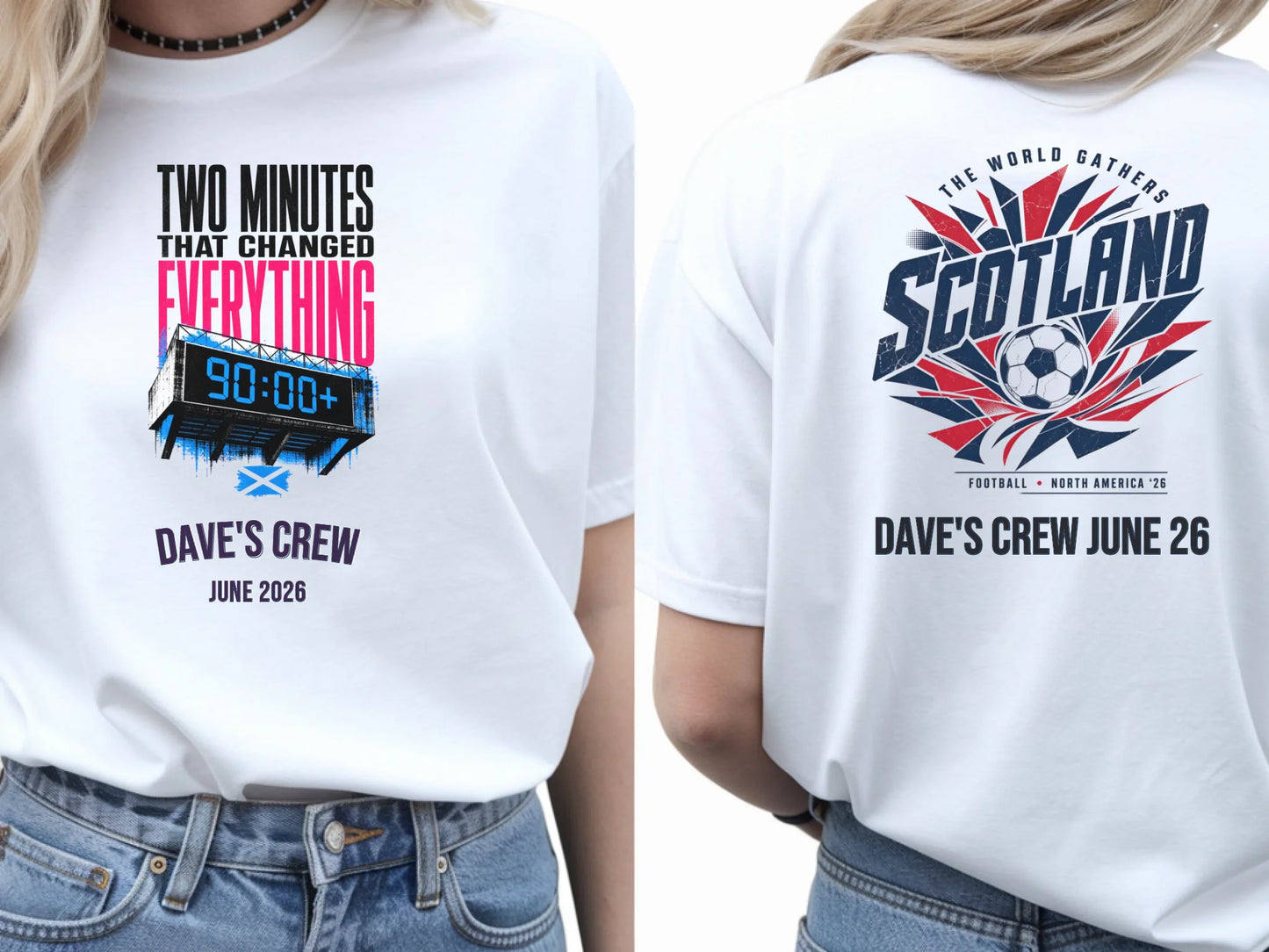 Personalised Summer of Soccer Tee | Scotland Two minutes that changed everything | Top