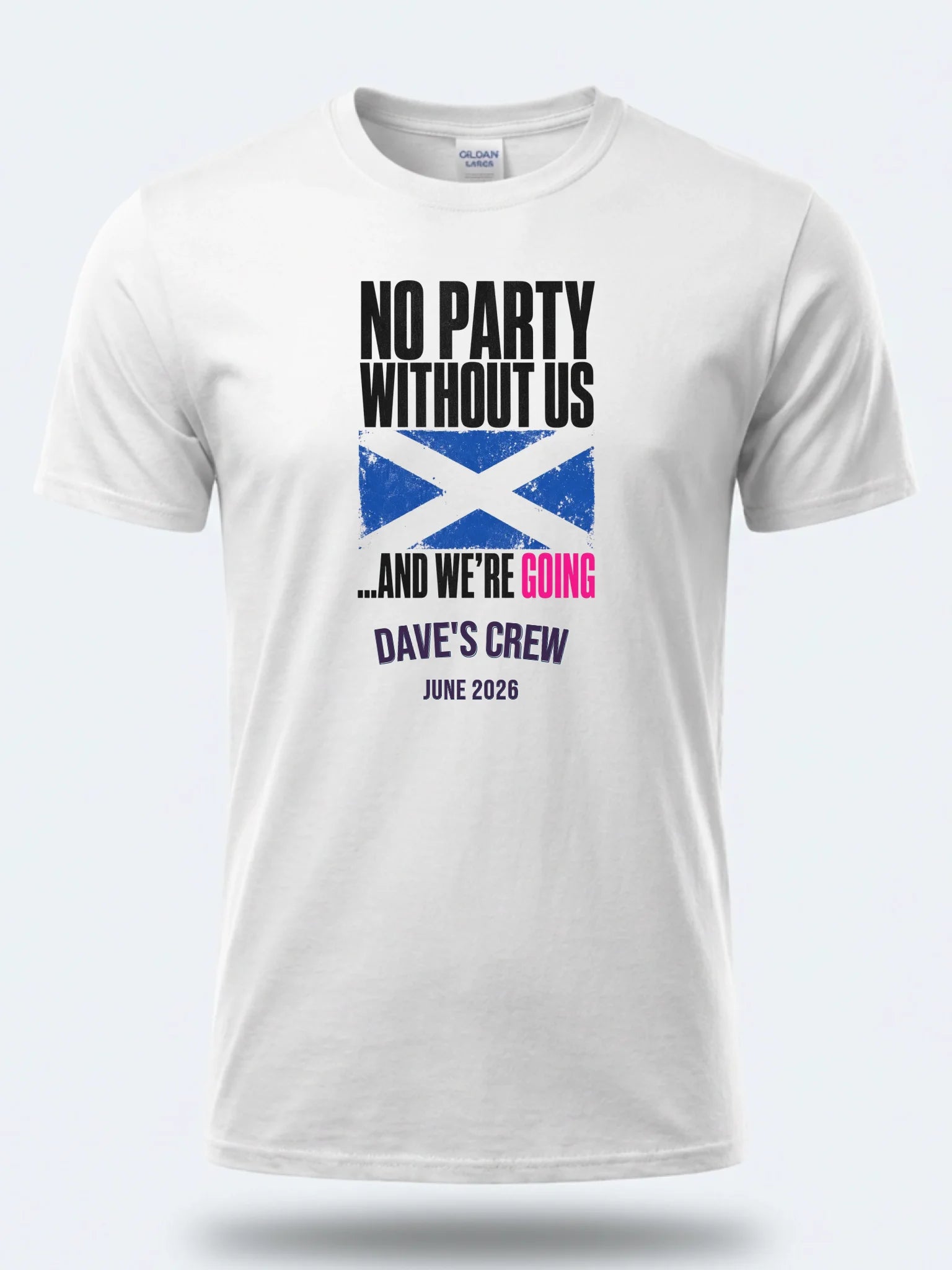 Personalised Summer of Soccer Tee | Scotland No Party without us | Top