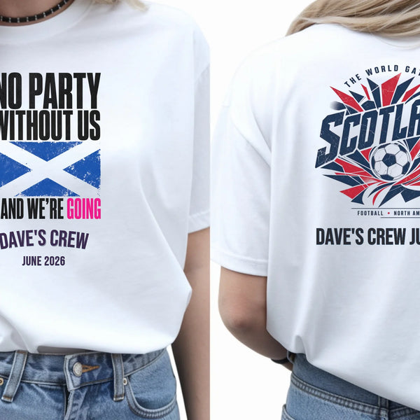 Personalised Summer of Soccer Tee | Scotland No Party without us | Top