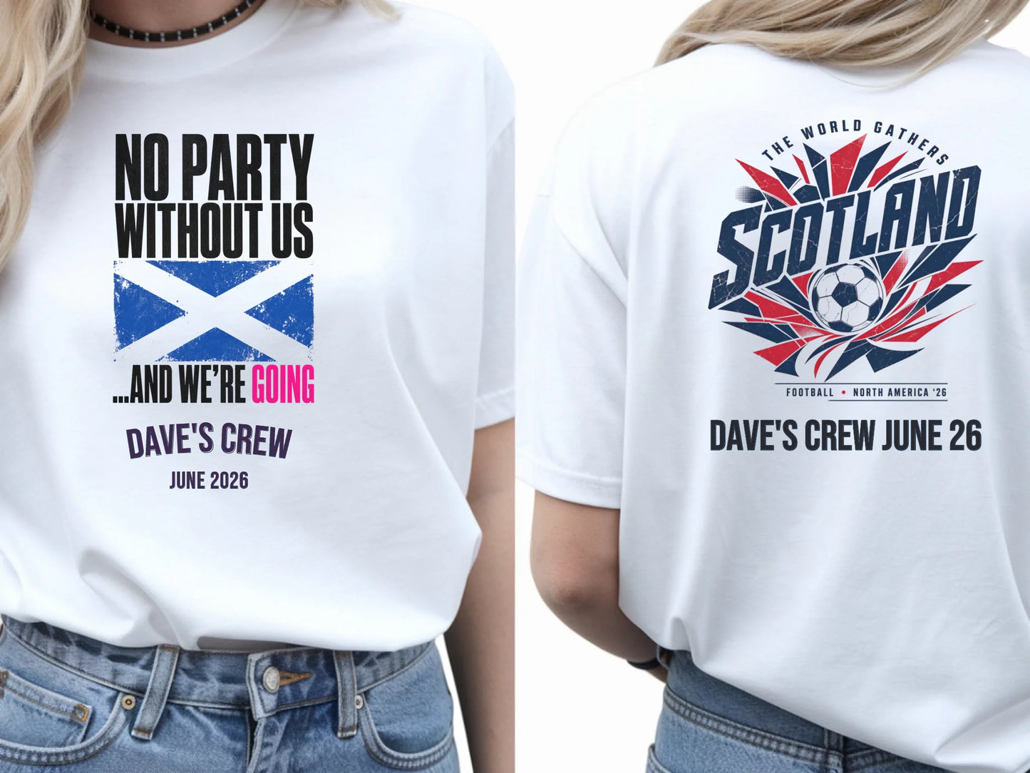 Personalised Summer of Soccer Tee | Scotland No Party without us | Top