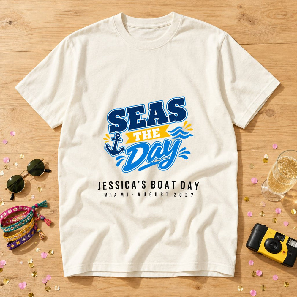 Docked & Devoted Boat Day — Personalised Bachelorette T-Shirt