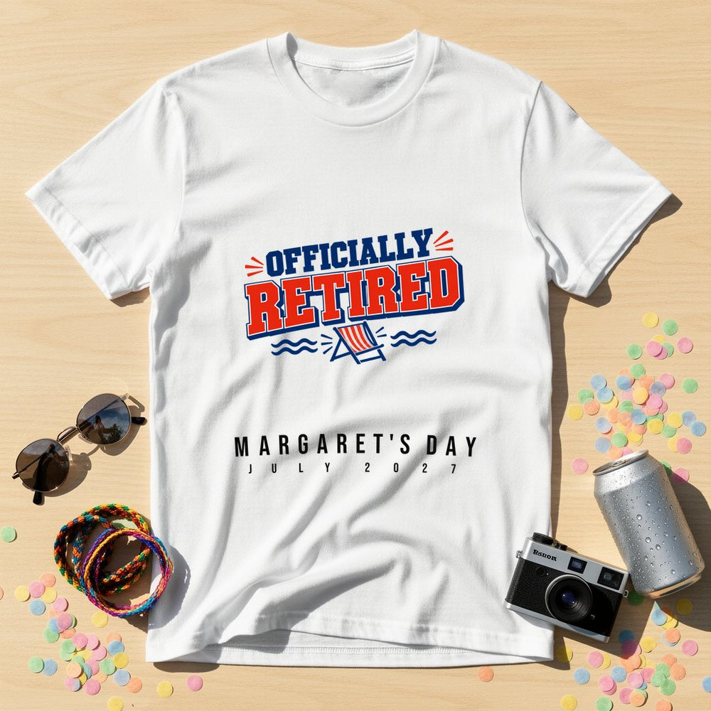 Officially Retired — Personalised Retirement T-Shirt