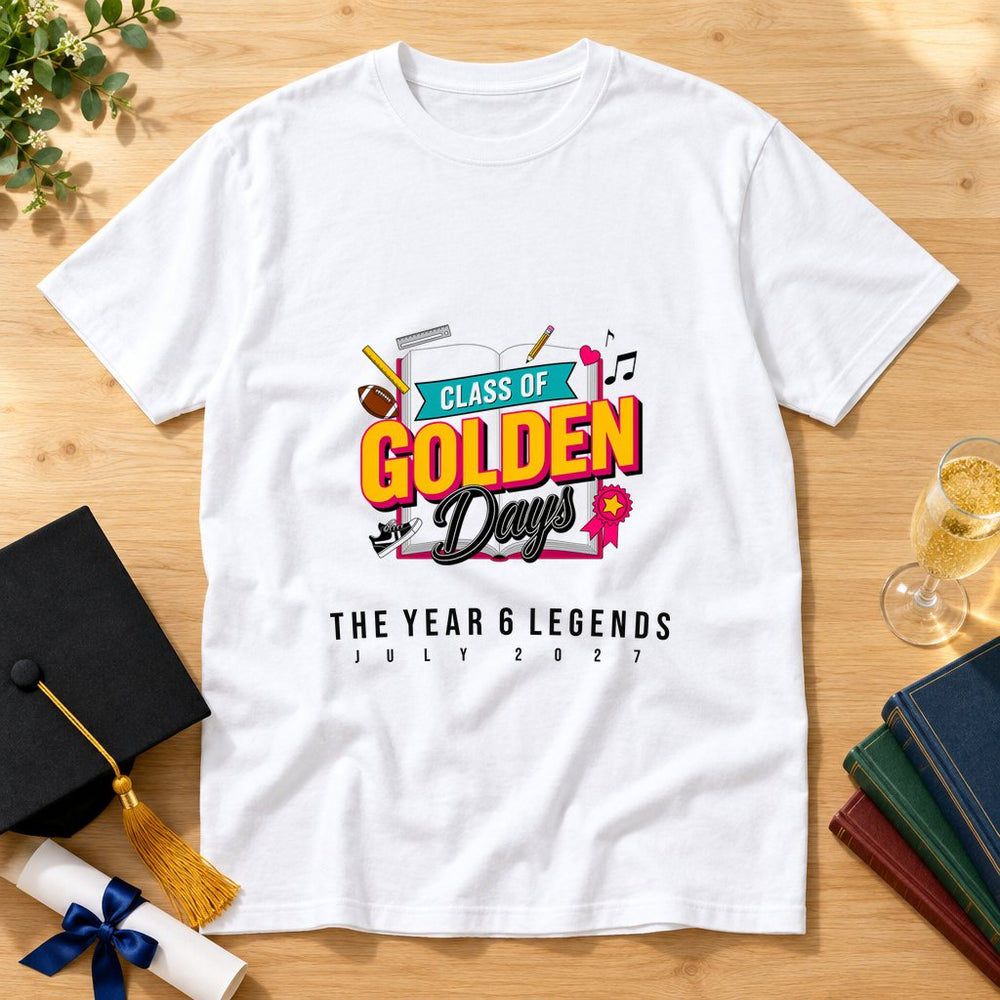Golden Era Yearbook — Personalised School Leavers T-Shirt