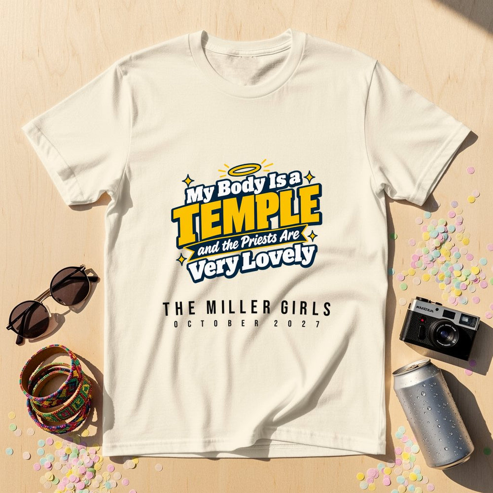Temple & Lovely Priests — Personalised T-Shirt
