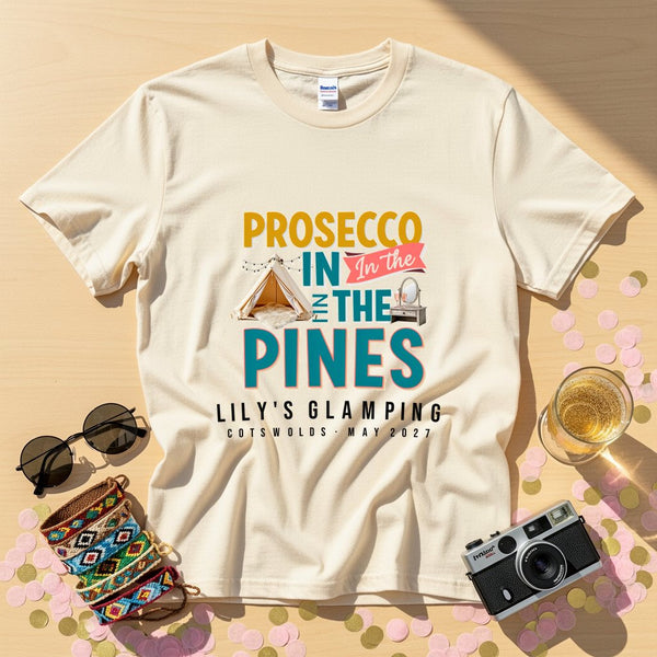 Glamping Queen — Personalised Bachelorette T-Shirt
