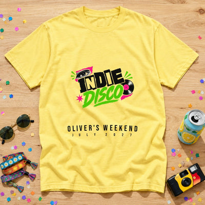 Britpop Indie Disco — Personalised 90s T-Shirt