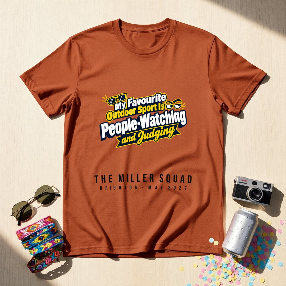 People-Watching & Judging — Personalised T-Shirt