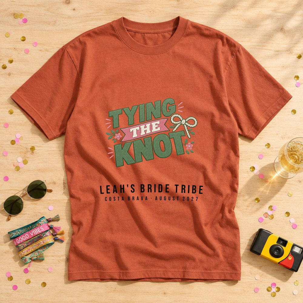 Rope Knot Heart — Personalised Hen Do T-Shirt