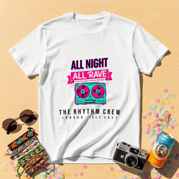All Night Frequency — Personalised Rave T-Shirt
