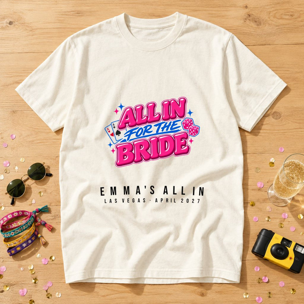 Chip Stack Bride Tribe — Personalised Hen Do T-Shirt