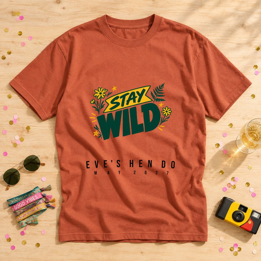 Minimal Pine — Personalised Hen Do T-Shirt