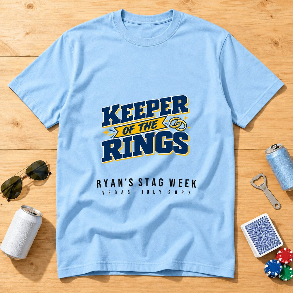 Keeper Of The Rings — Personalised Stag Do T-Shirt