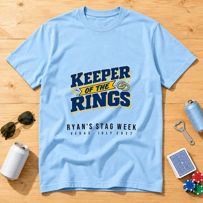 Keeper Of The Rings — Personalised Stag Do T-Shirt