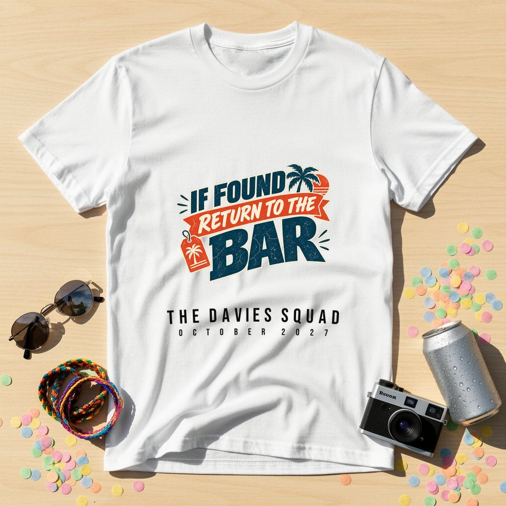 Return To The Nearest Bar — Personalised T-Shirt