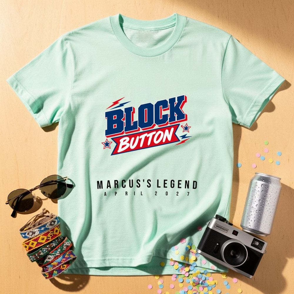 Block Button Nights Out — Personalised T-Shirt