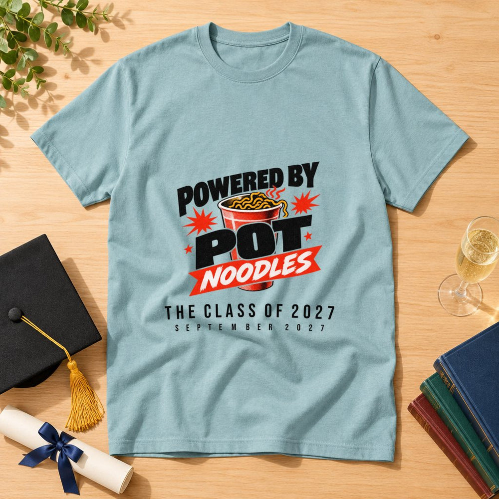 Powered By Pot Noodles — Personalised Freshers T-Shirt
